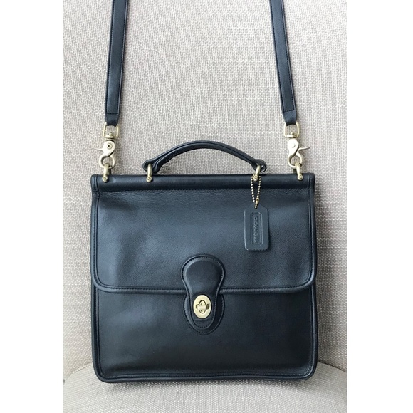 Coach Vintage Willis Black Crossbody Handbag 9927 - Picture 2 of 7